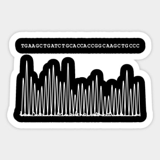 Sequencing Chromatogram, white Sticker